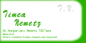 timea nemetz business card